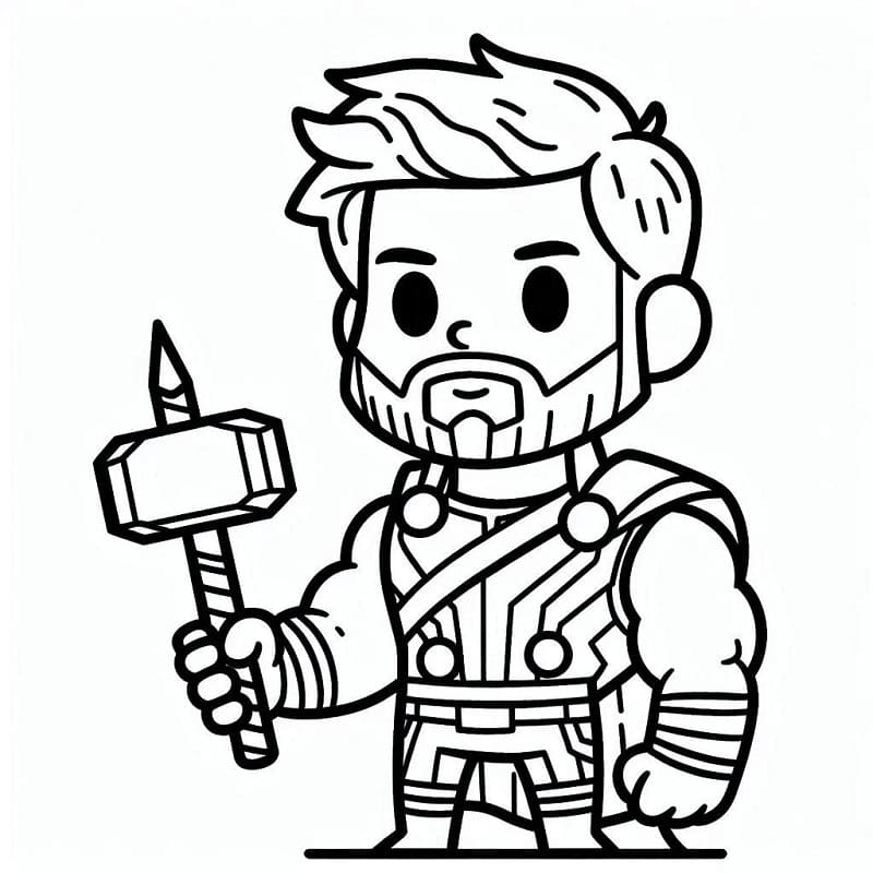 Thor Marvel Supereroe da colorare