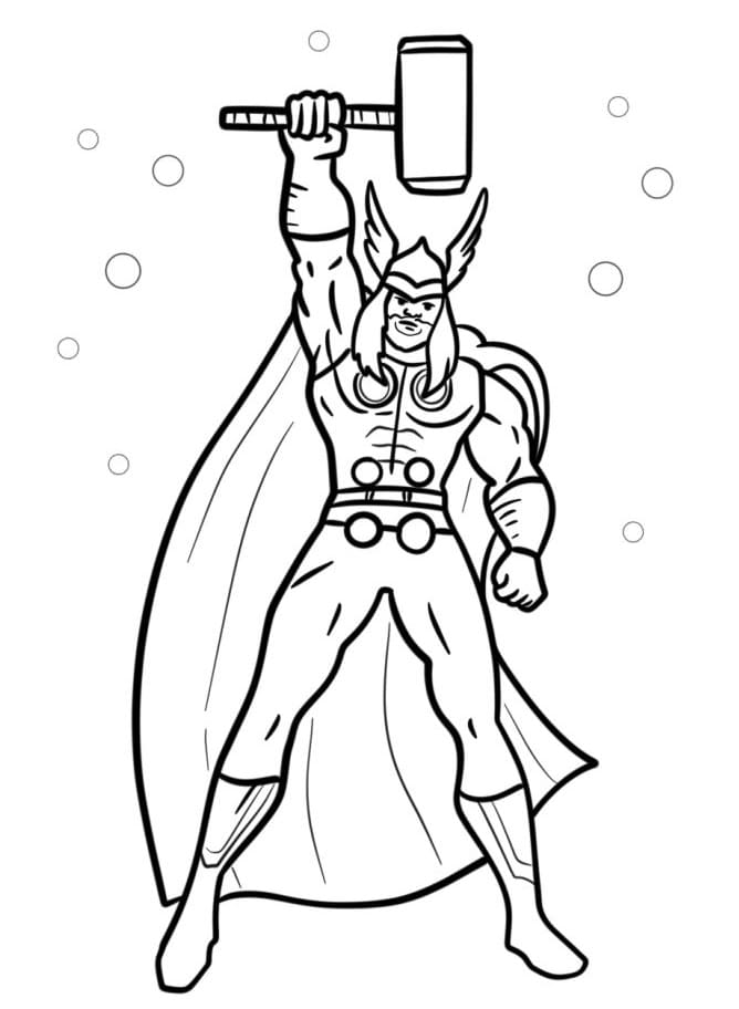 Thor Stampabile Gratuito da colorare
