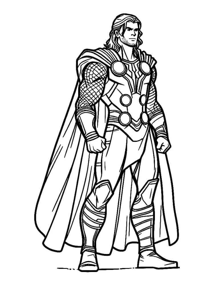 Thor Stampabile per Bambini da colorare