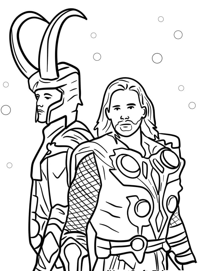 Thor Straordinario da colorare