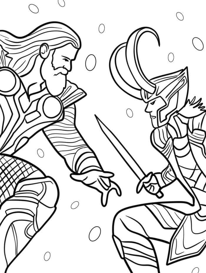 Thor Stupendo da colorare