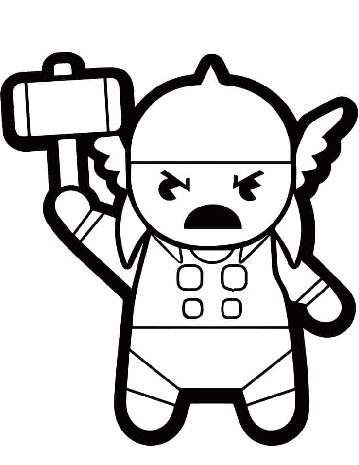 Thor carino da colorare