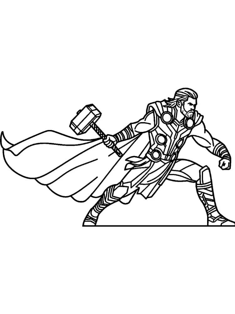 Thor per Bambini da colorare
