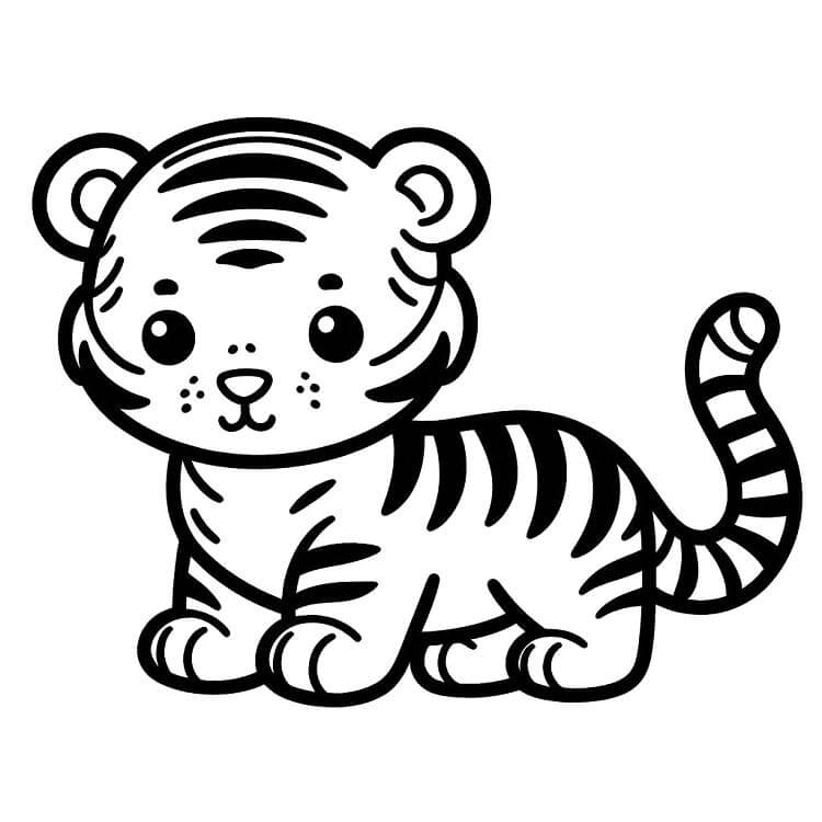 Tigre Gratuita da Stampare da colorare