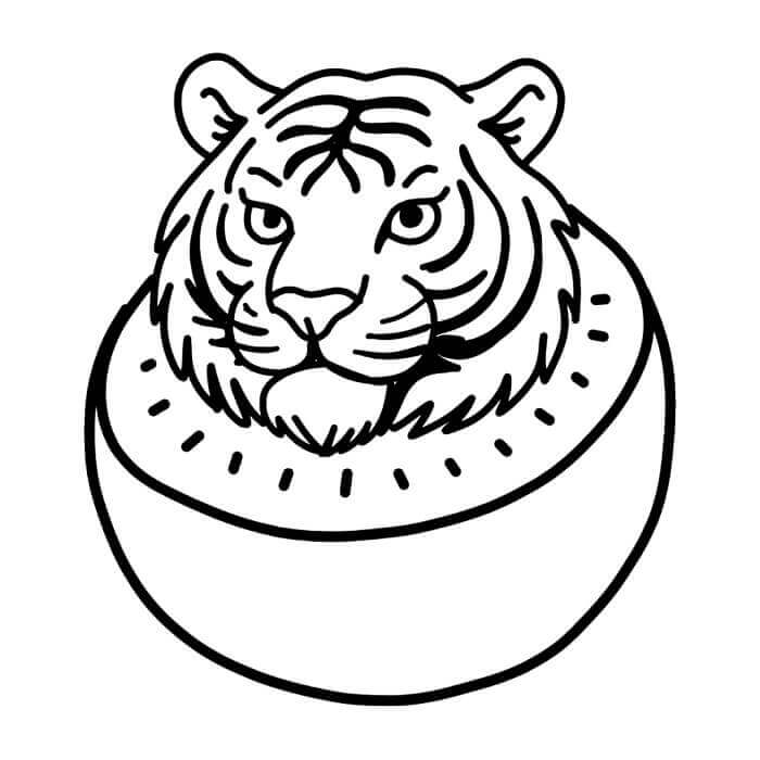 Tigrrullini Watermellini Italian Brainrot da colorare