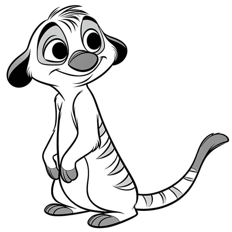 Timon Il Re Leone da colorare