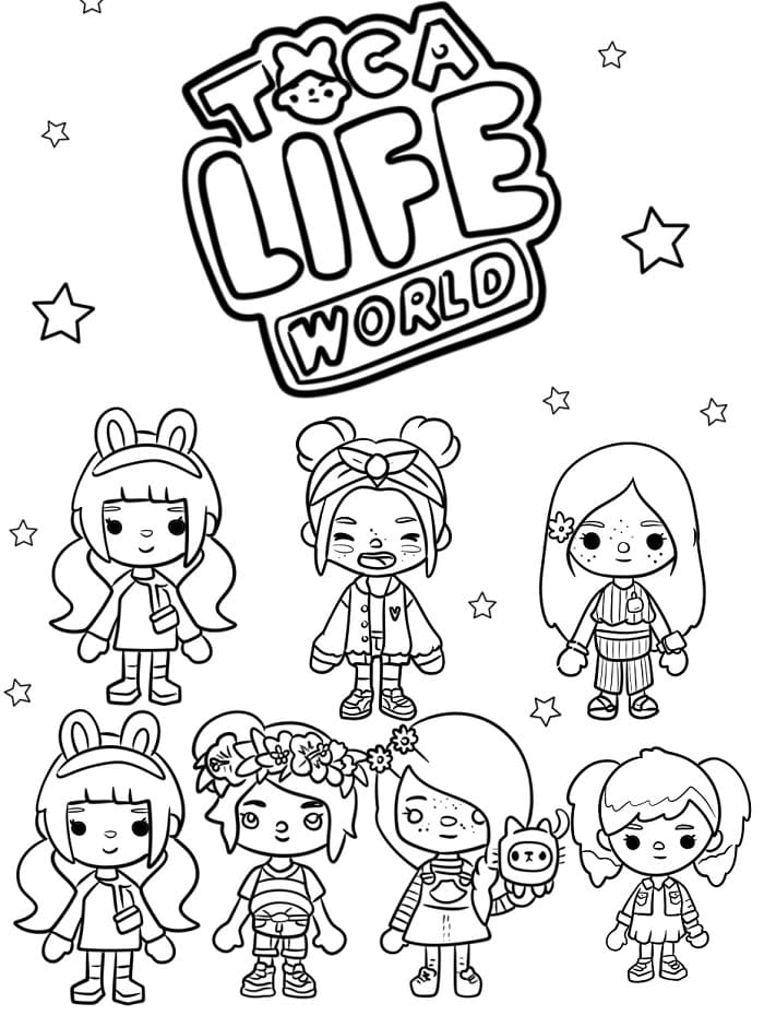 Toca Boca Carino da colorare