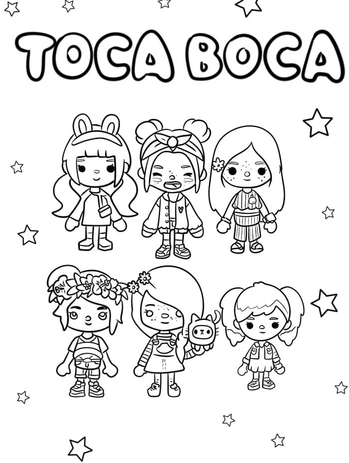 Toca Boca Molto Carino da colorare