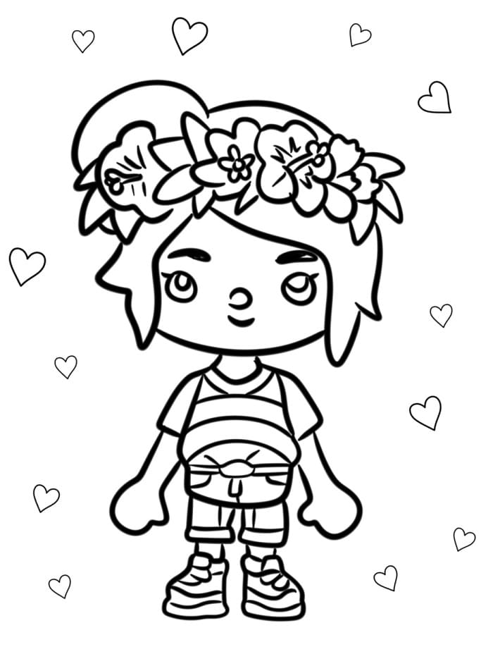 Toca Boca Semplice da colorare