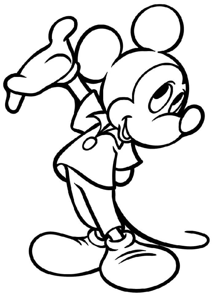 Topolino (4) da colorare