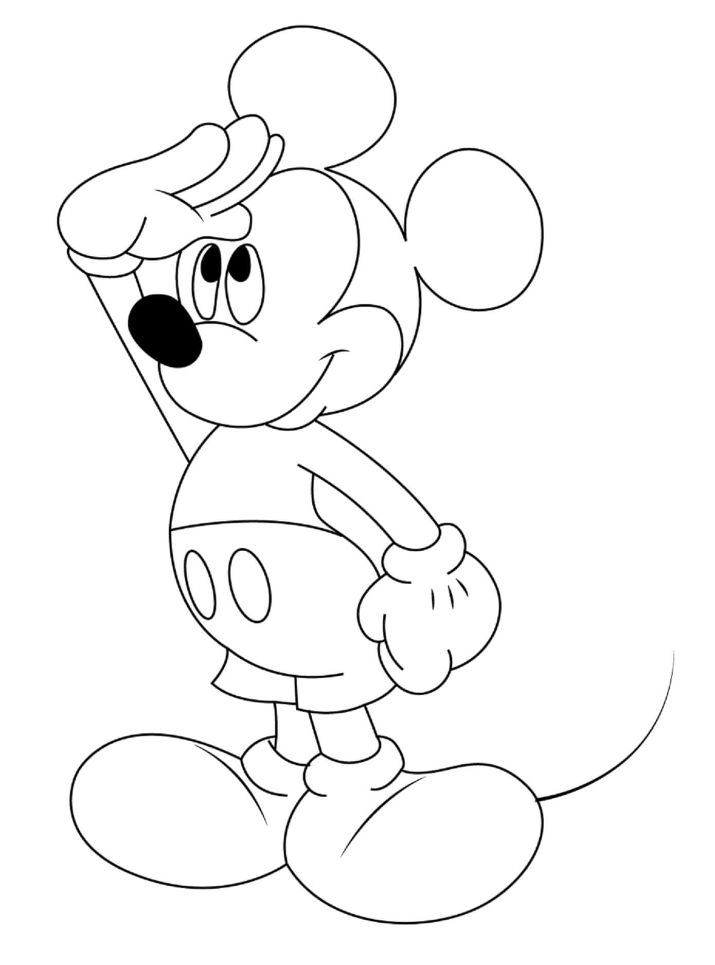 Topolino Adorabile da colorare