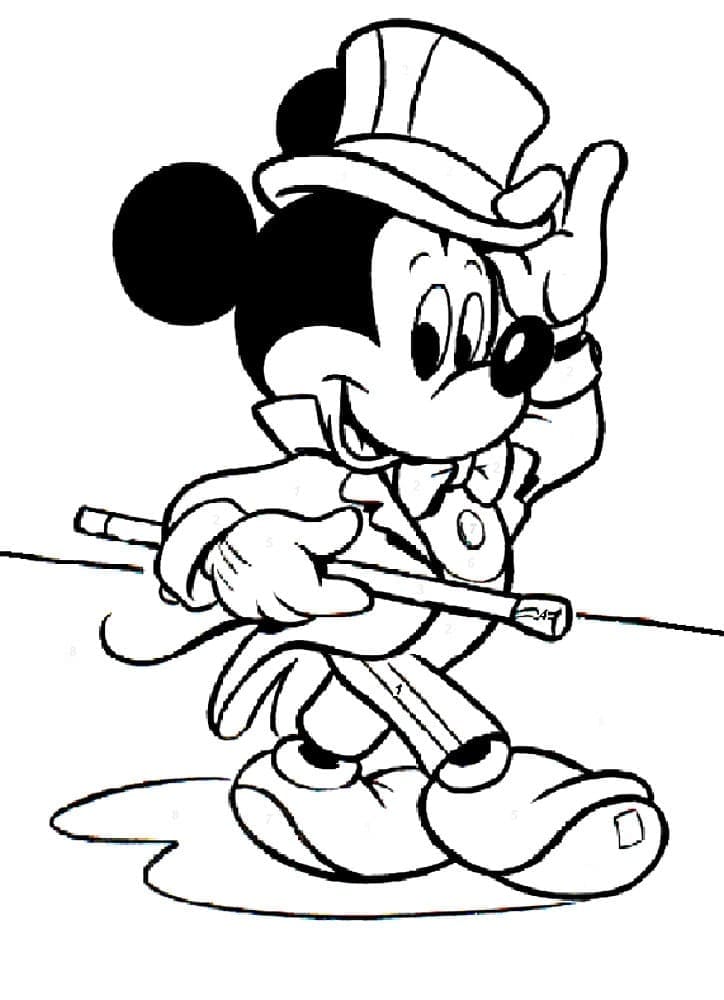 Topolino da Cartone da colorare