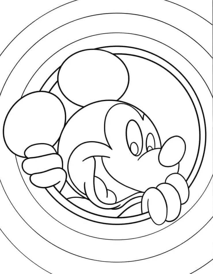 Topolino molto carino da colorare