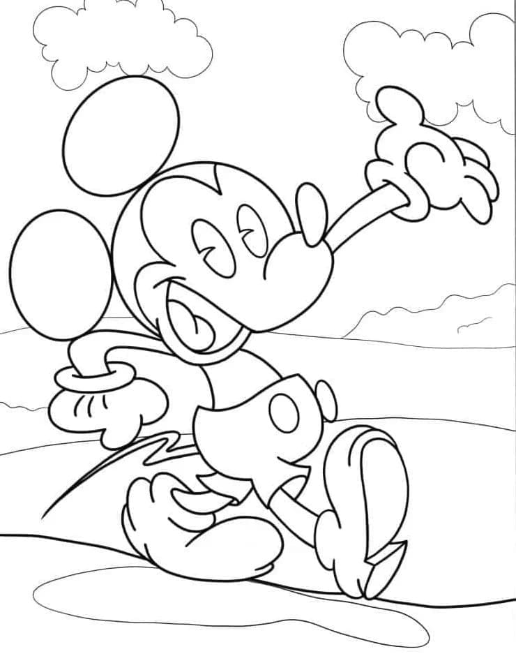 Topolino per Bambini di 5 Anni da colorare