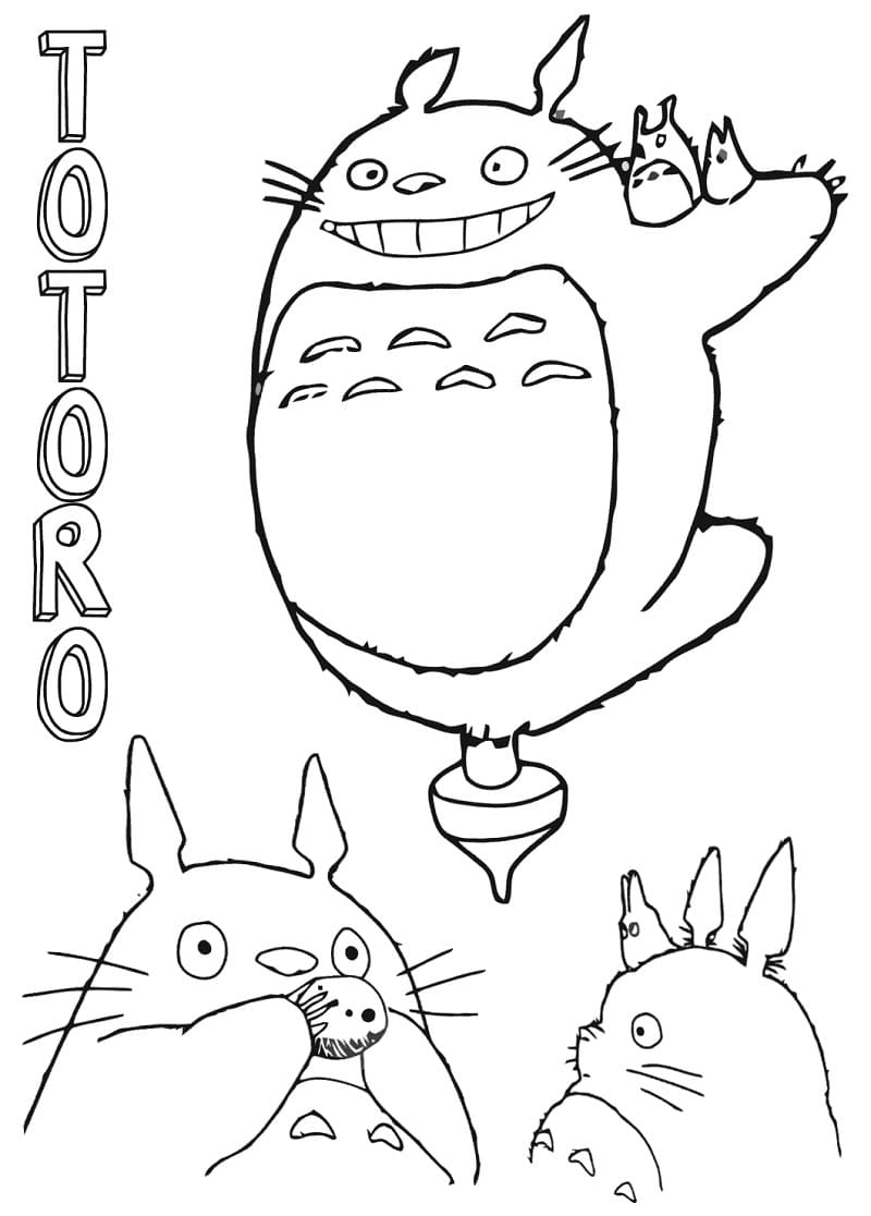 Totoro Cartone Animato da colorare
