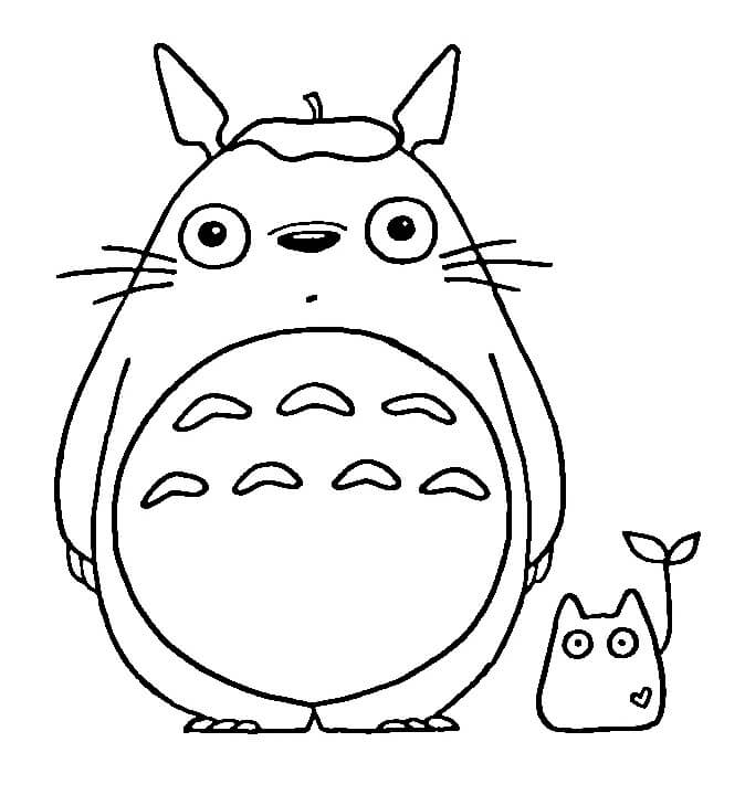 Totoro per Bambini di 1 Anno da colorare