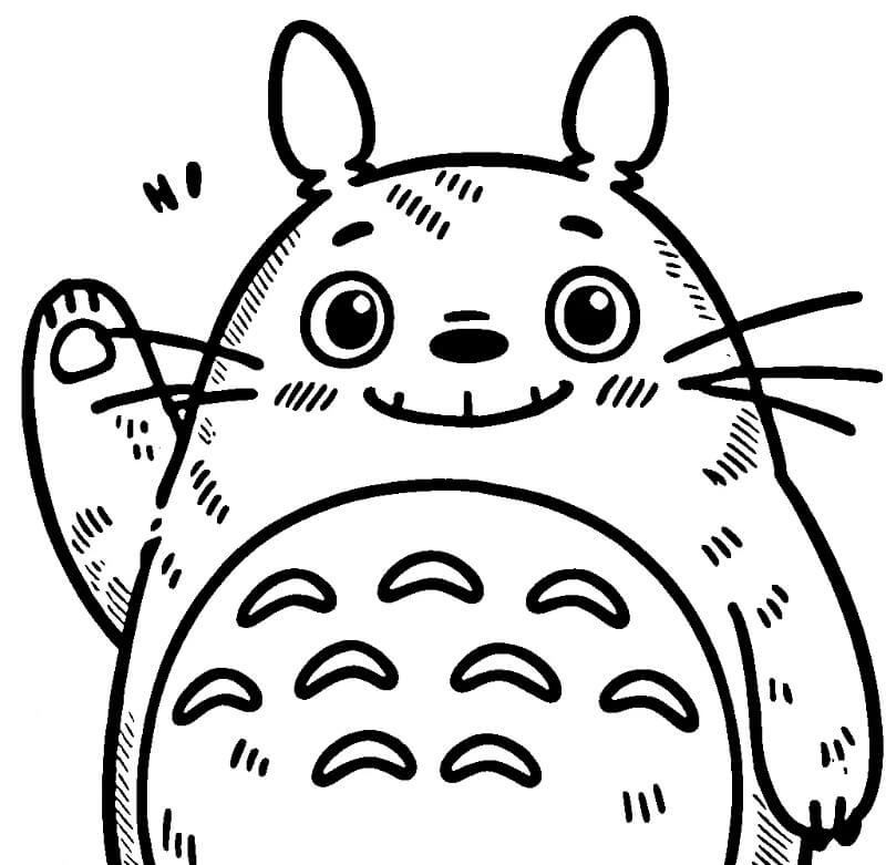 Totoro per Bambini di 2 Anni da colorare