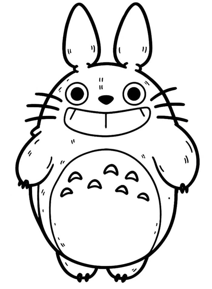 Totoro per Bambini di 3 Anni da colorare