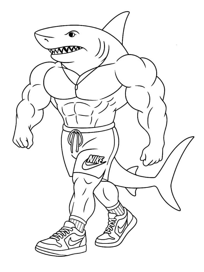 Tralalero Tralala Brainrot da colorare