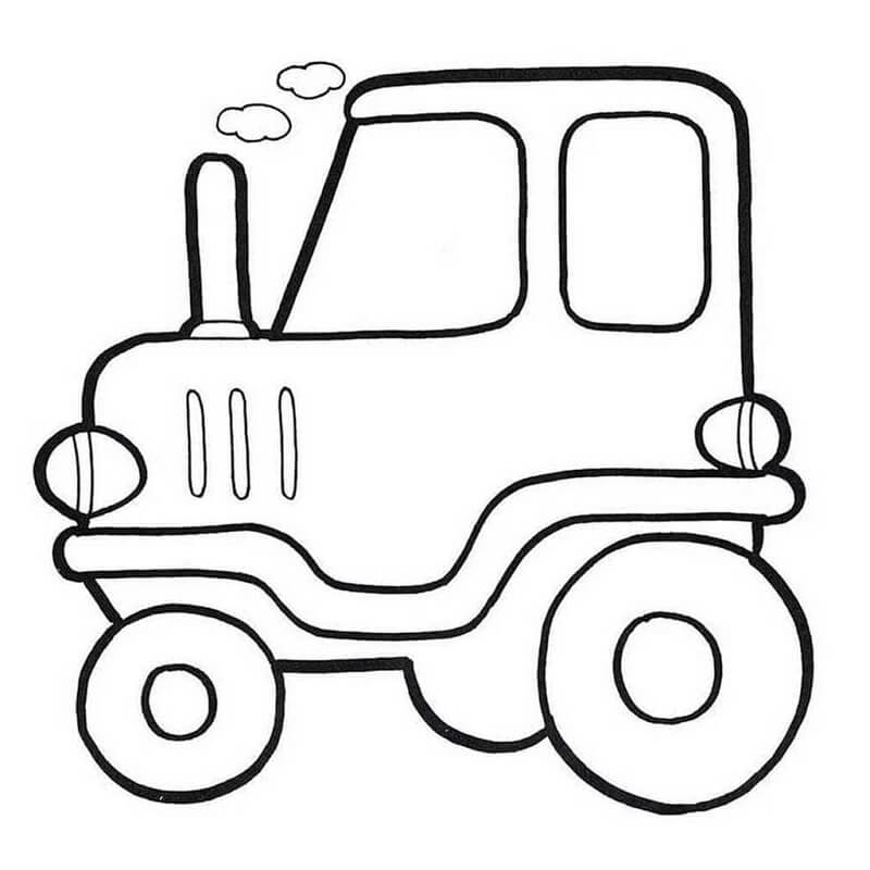 Trattore Gratis per Bambini da colorare