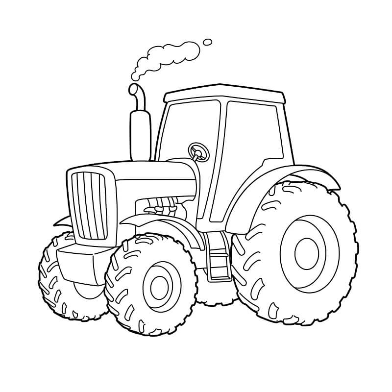Trattore Gratuito da Stampare da colorare
