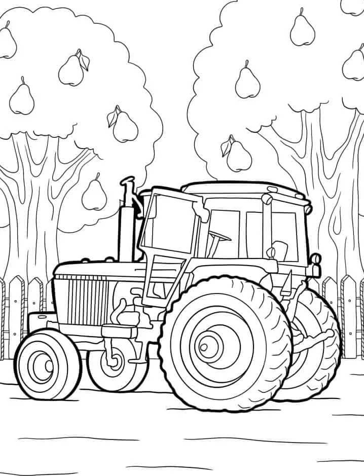Trattore Stampabile Gratis da colorare