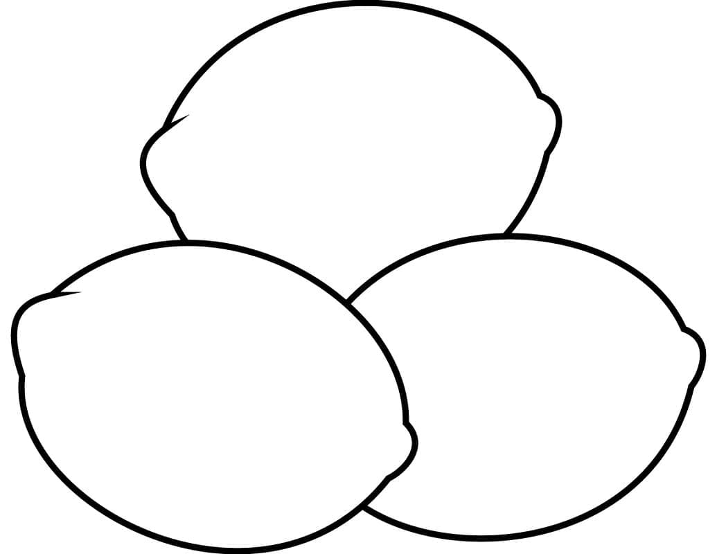 Tre Limoni da colorare