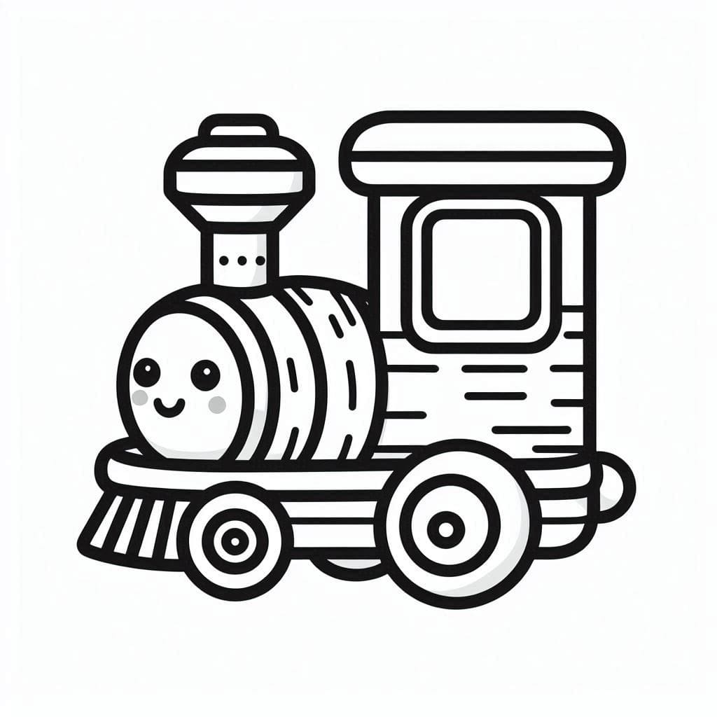 Trenino molto carino da colorare