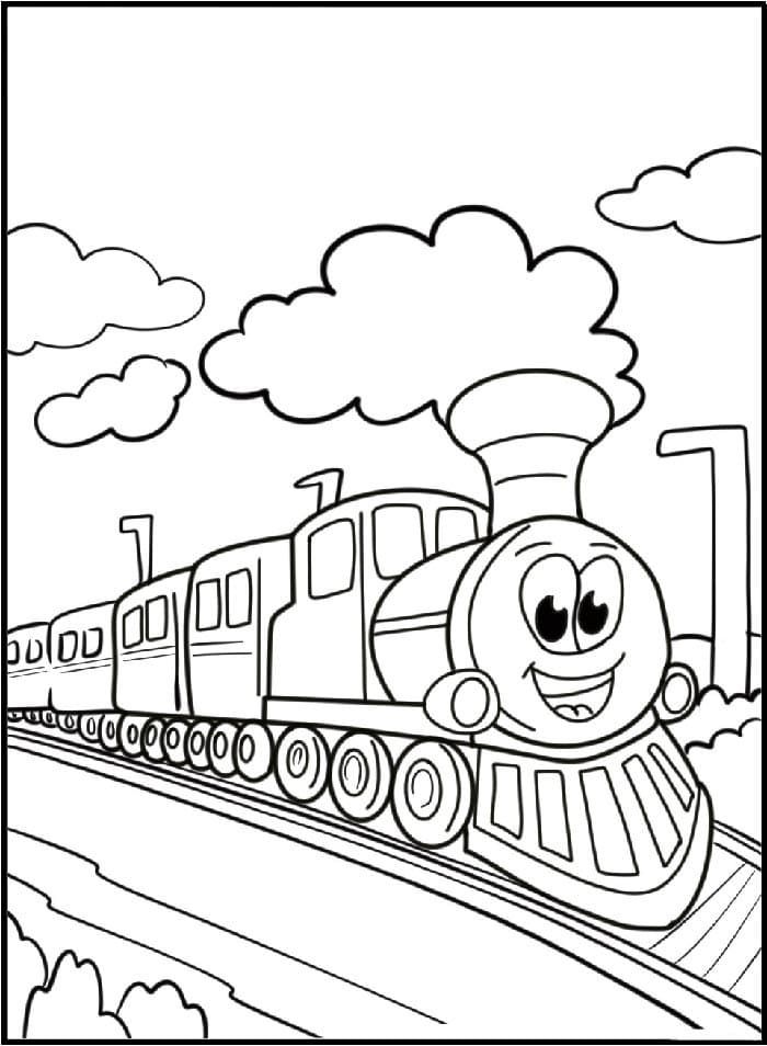 Treno Base da colorare