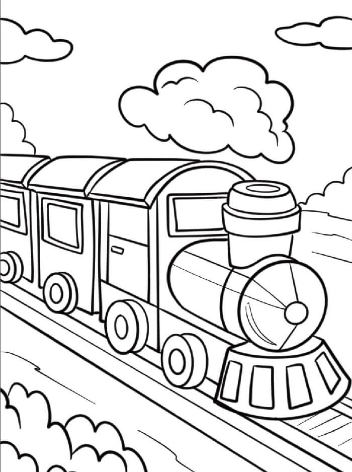 Treno Gratis Stampabile da colorare