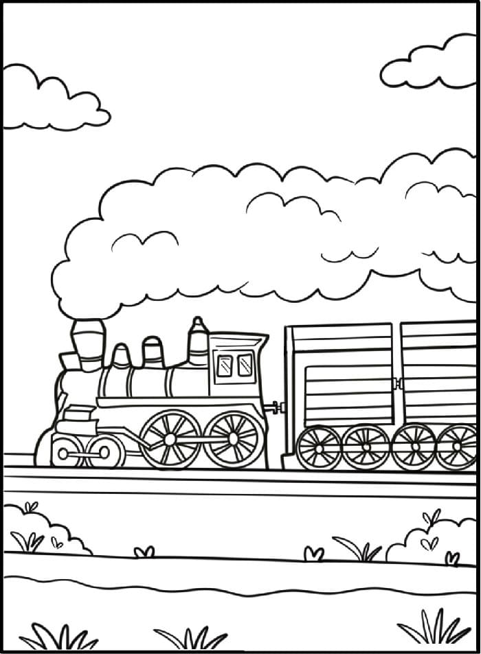 Treno Gratis da colorare