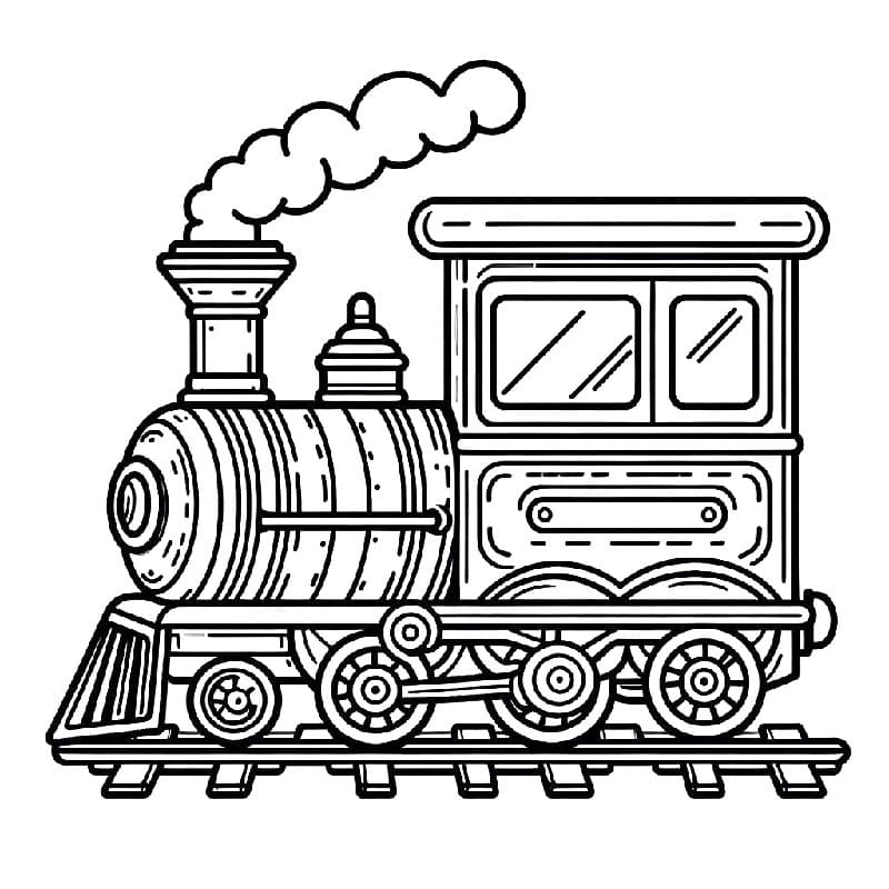 Treno Normale da colorare