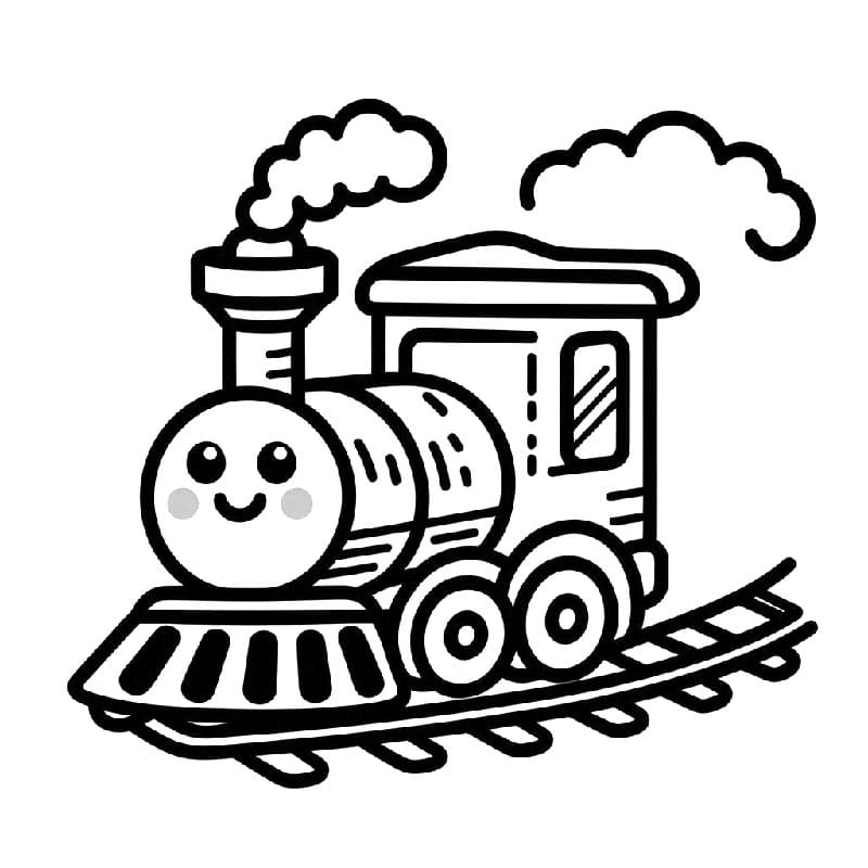 Treno Semplice da colorare