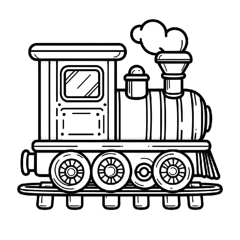 Treno Stampabile per Bambini da colorare