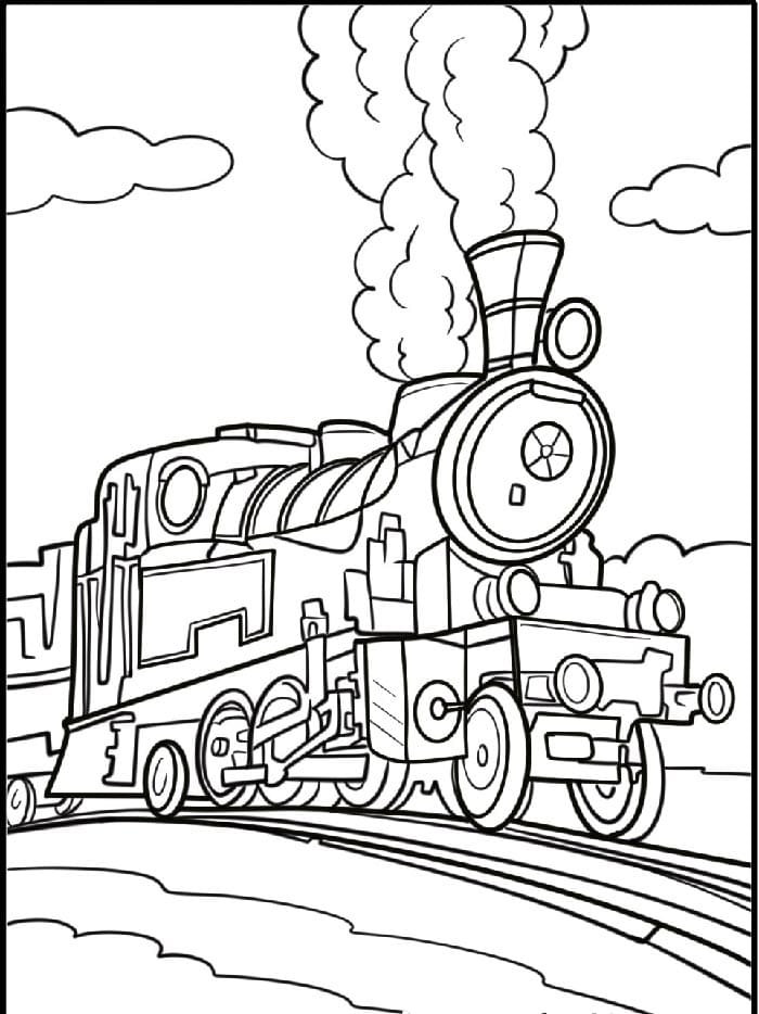 Treno a Costo Zero da colorare