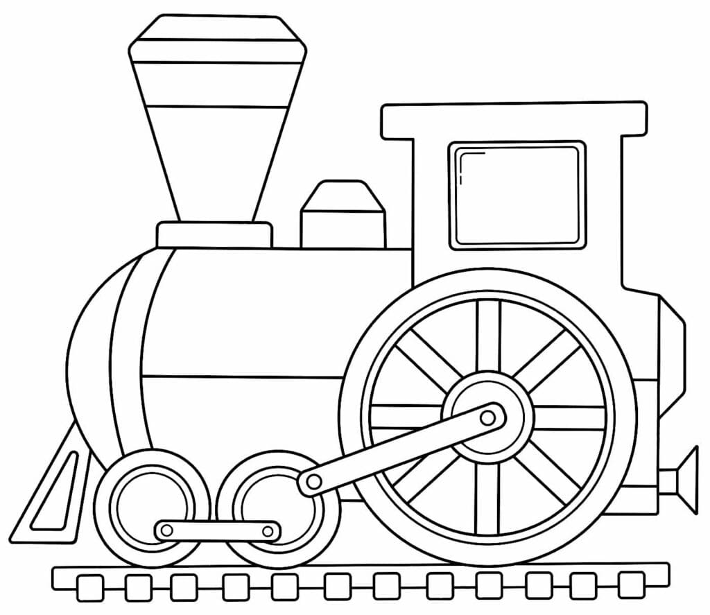 Treno classico da colorare