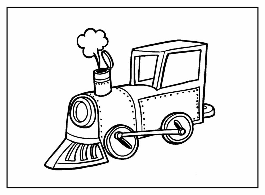 Treno d'epoca da colorare