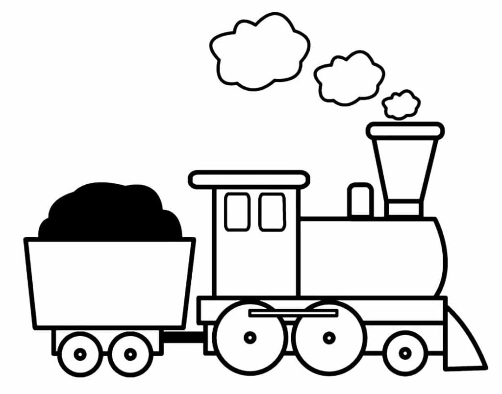 Treno per Bambini di 3 Anni da colorare