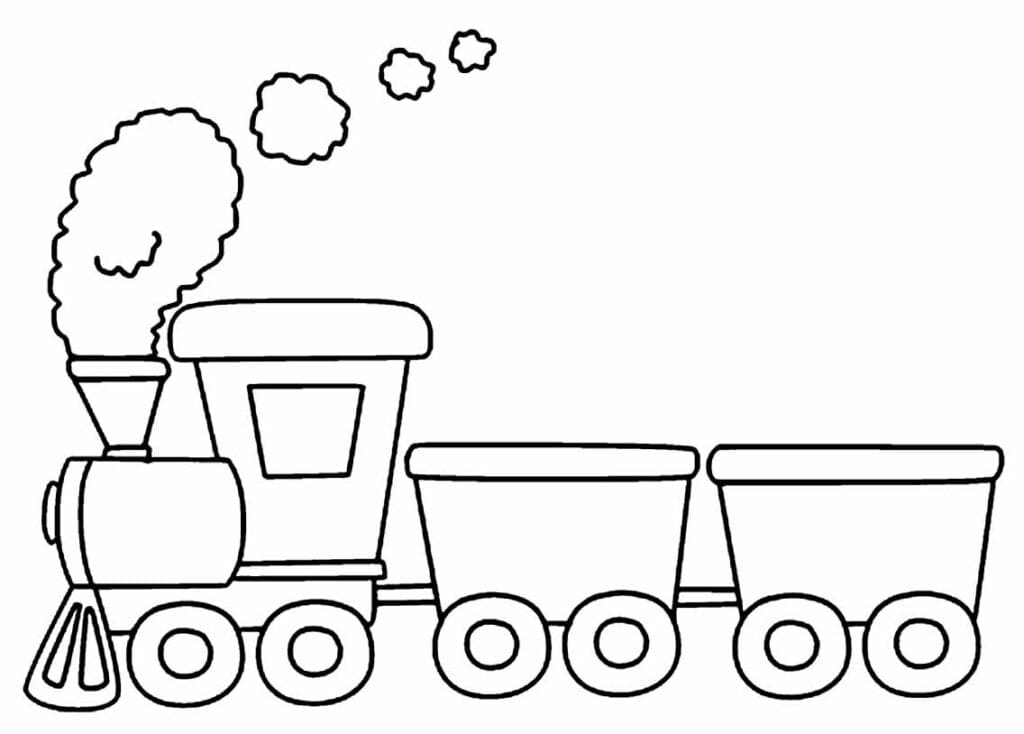 Treno per Bambini di 4 Anni da colorare