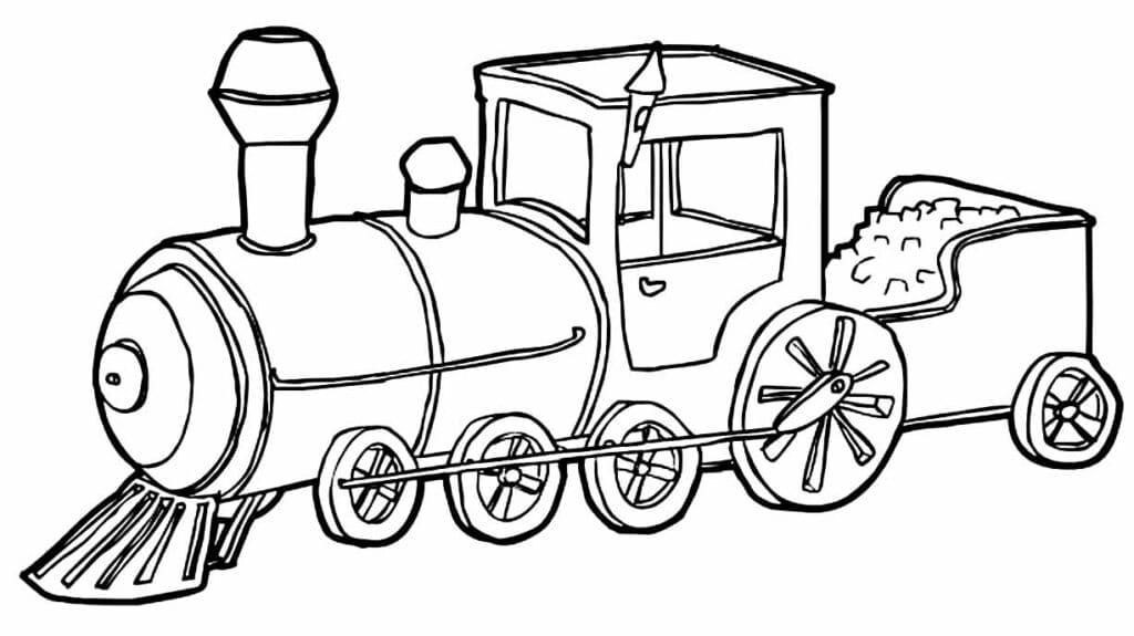 Treno per Bambini di 6 Anni da colorare