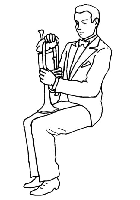 Tromba Stampabile da colorare