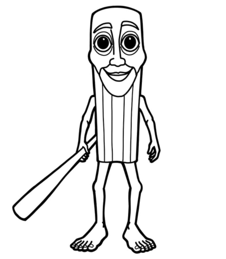 Tung Tung Tung Sahur da colorare