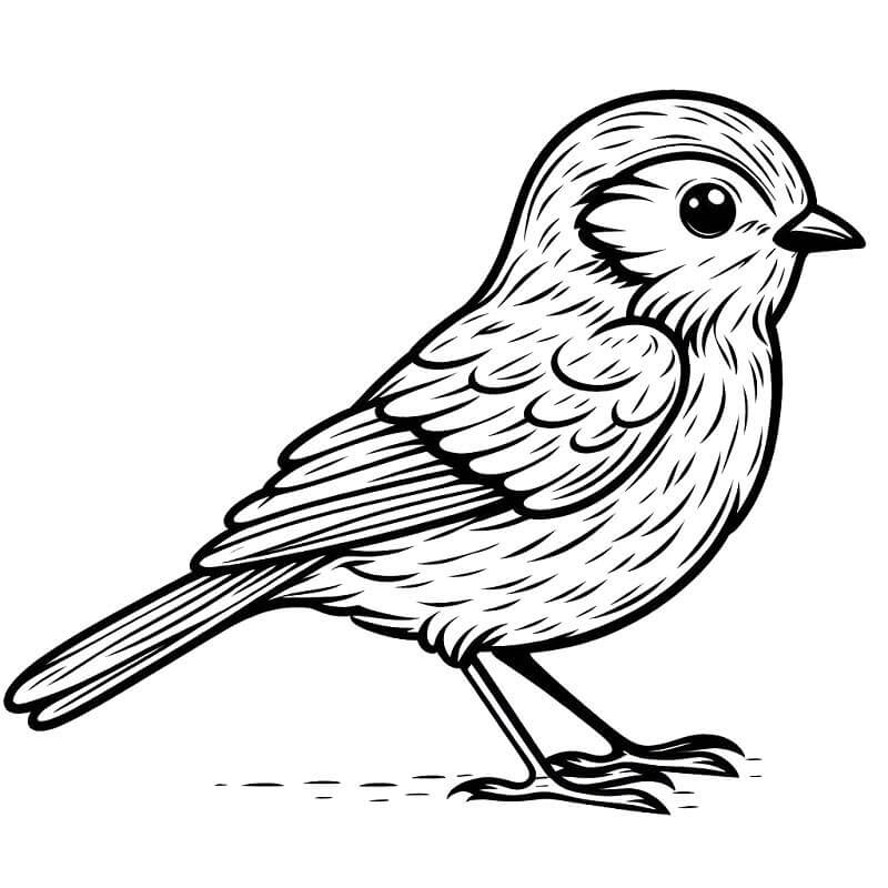 Uccello Stampabile Gratis da colorare