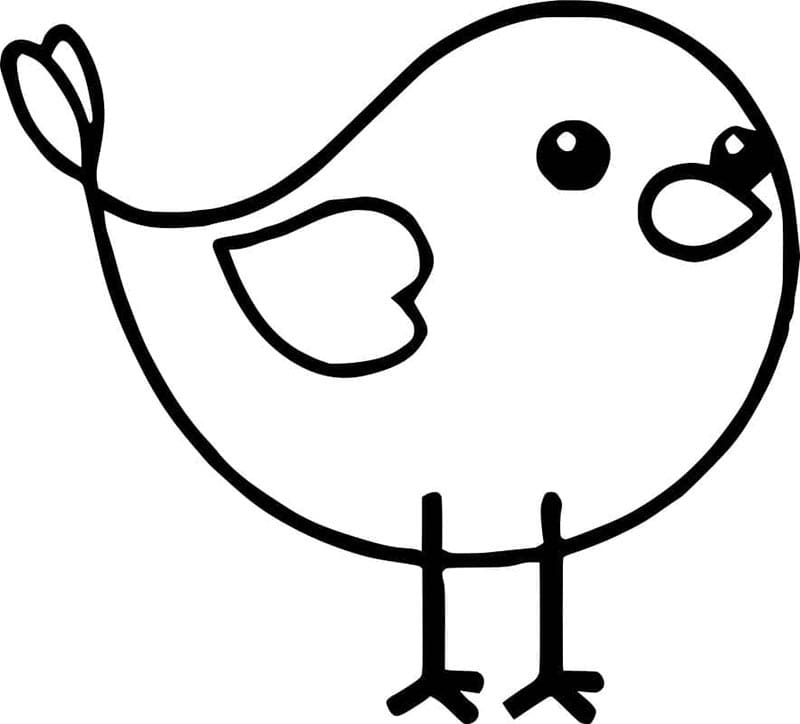 Uccello Stampabile Gratuito da colorare