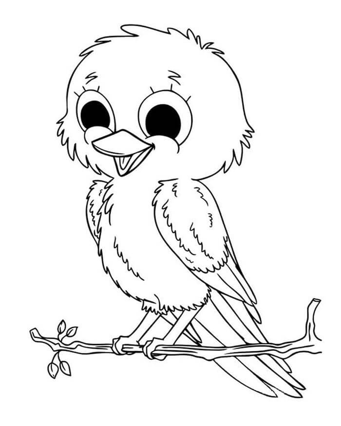 Uccello per Bambini di 4 Anni da colorare
