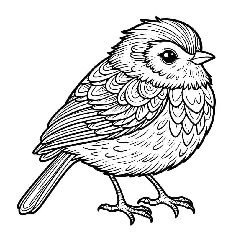 Uccello per Bambini di 6 Anni da colorare
