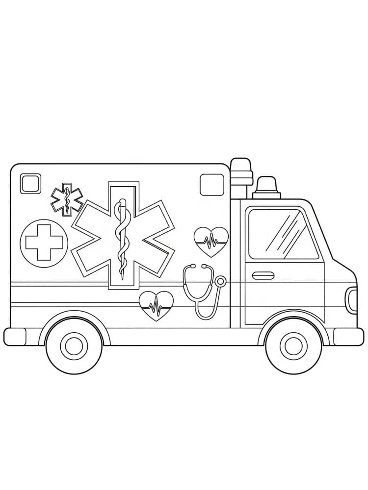 Un Ambulanza da colorare