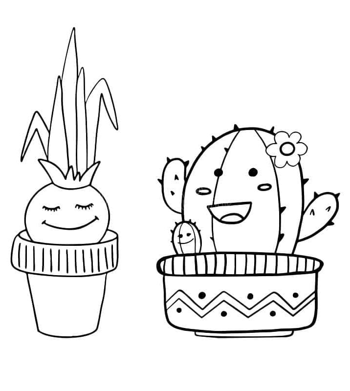Un Cactus Carino da colorare