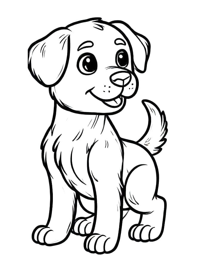 Un Cane Carino da colorare