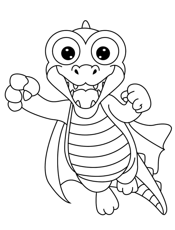 Un Coccodrillo da colorare